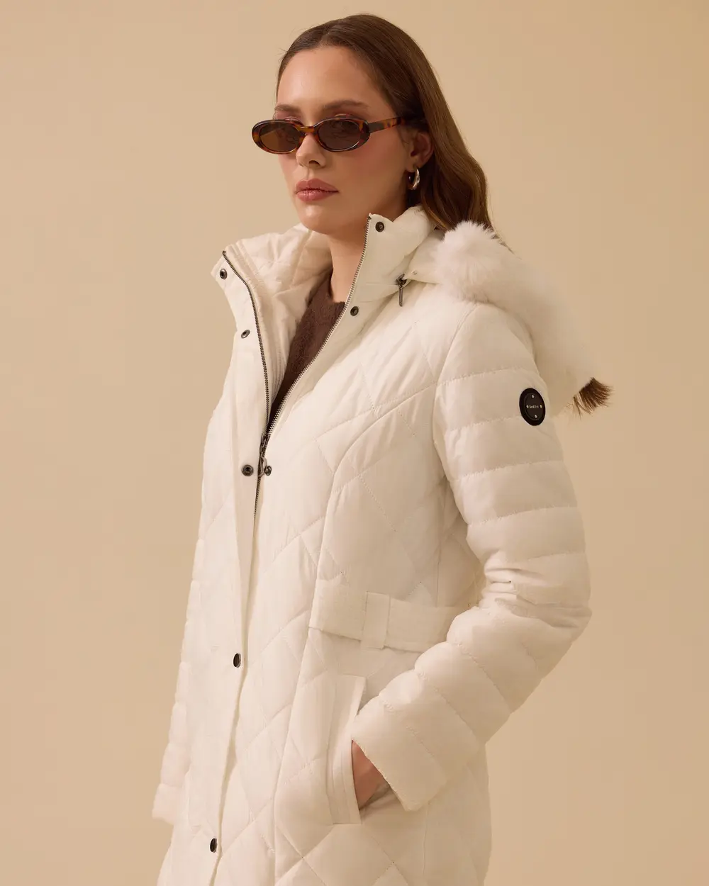 Kapüşonlu Kapitone Şişme Kaban