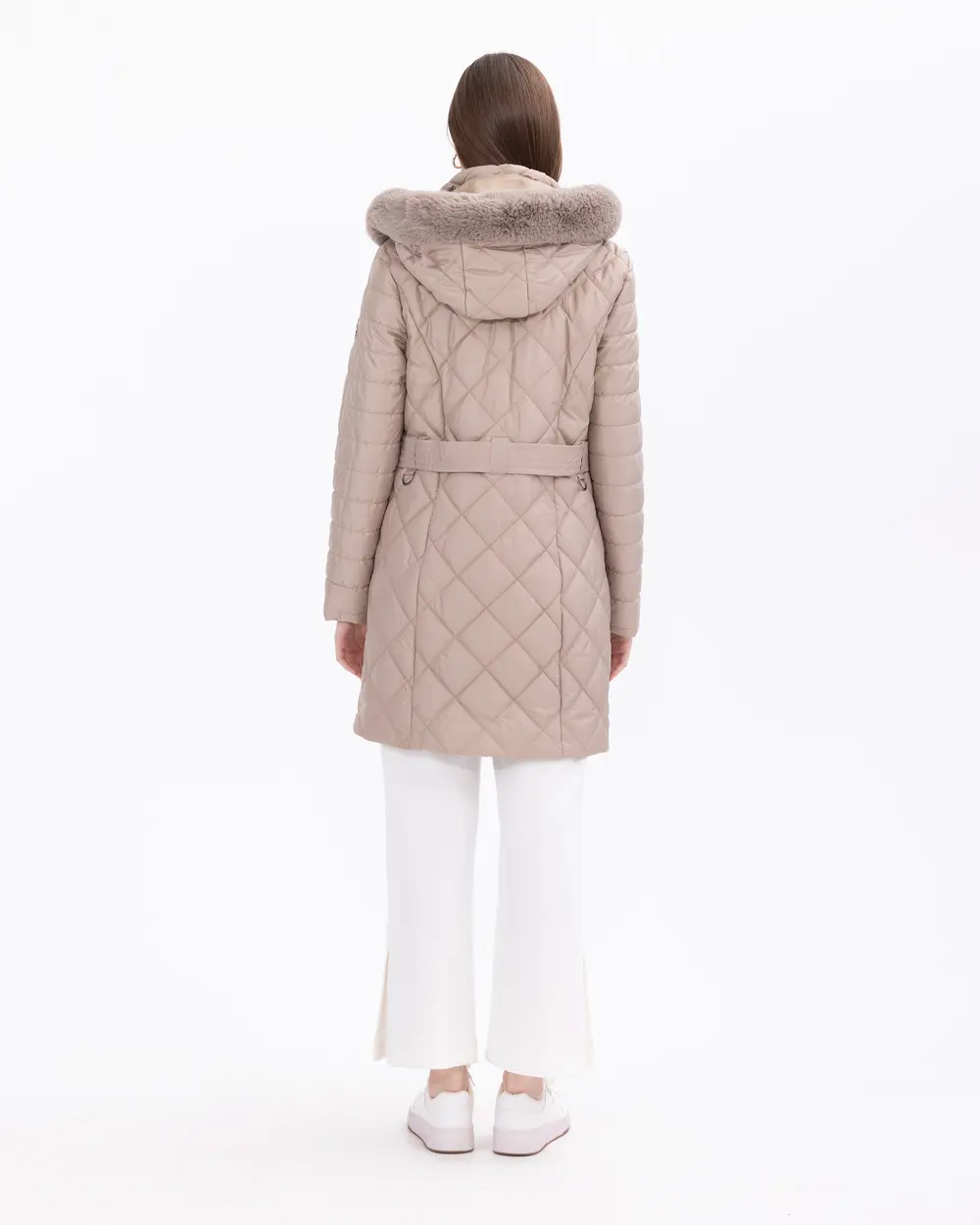 Kapüşonlu Kapitone Şişme Kaban