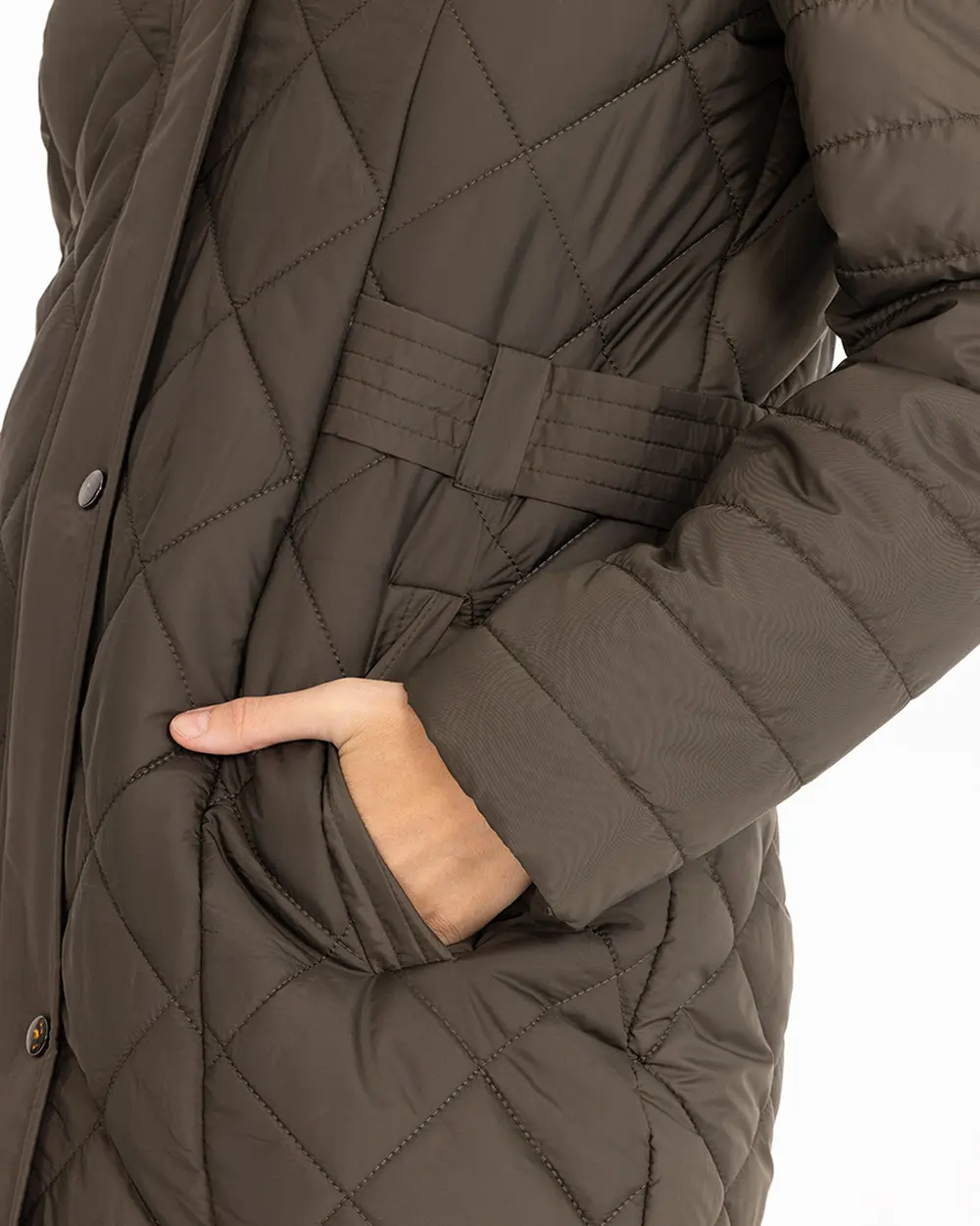 Kapüşonlu Kapitone Şişme Kaban