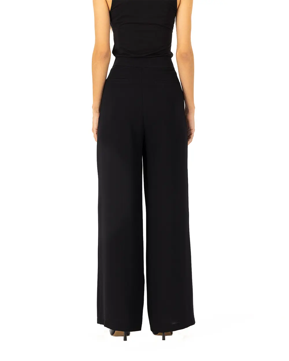 Wide Cut Button Detailed Trousers