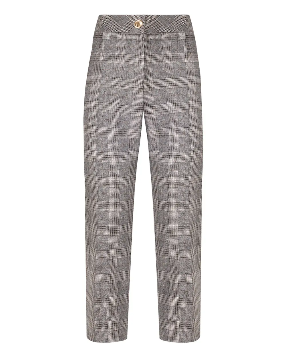 Plaid Patterned Trousers