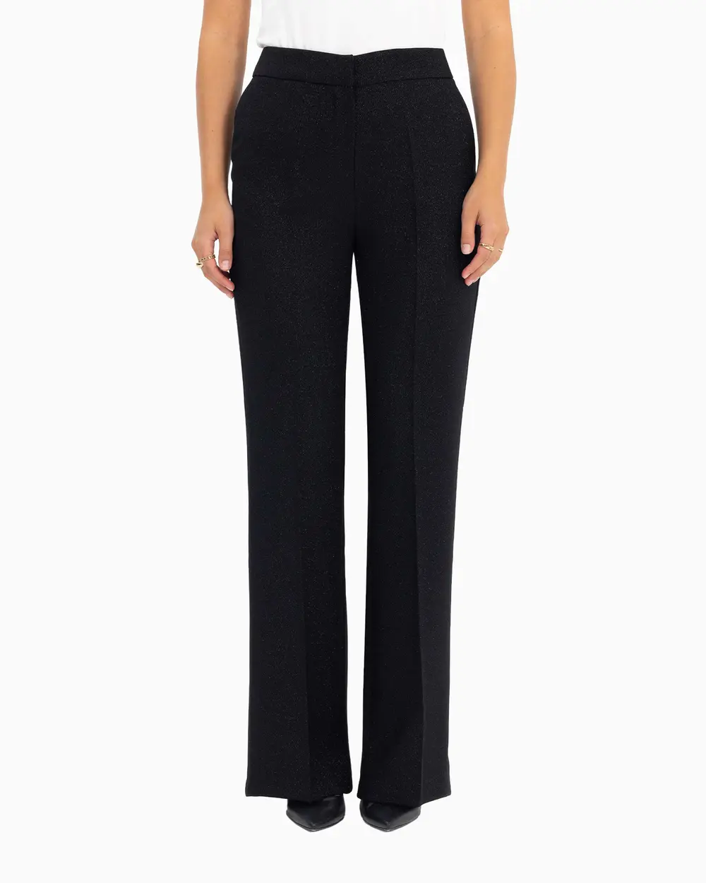 Geniş Paçalı Simli Pantolon