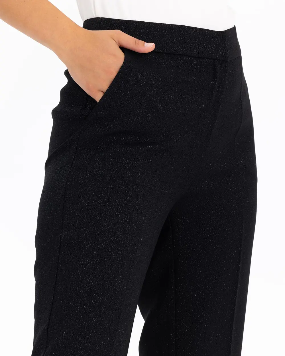 Geniş Paçalı Simli Pantolon