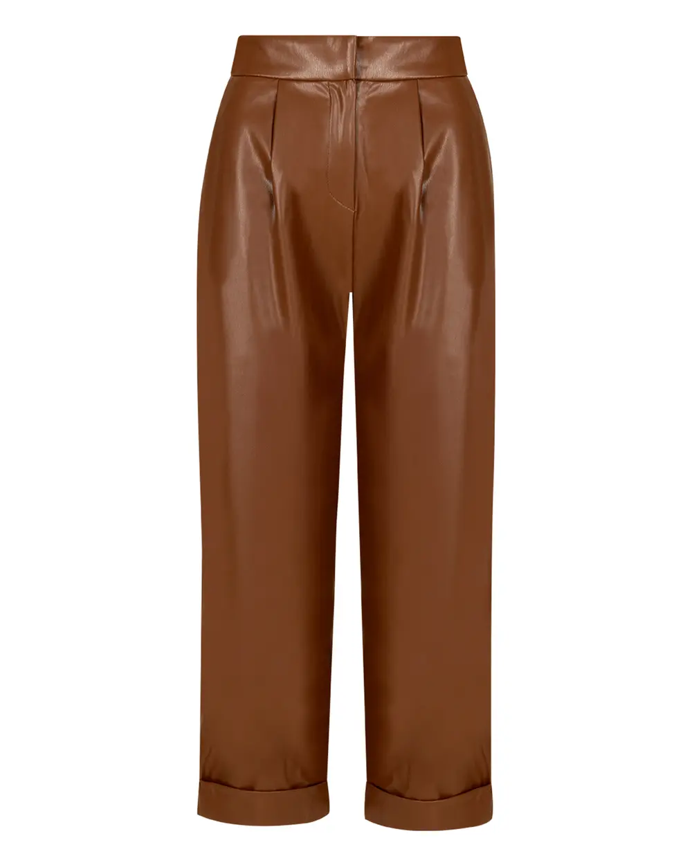 Carrot Cut Faux Leather Trousers