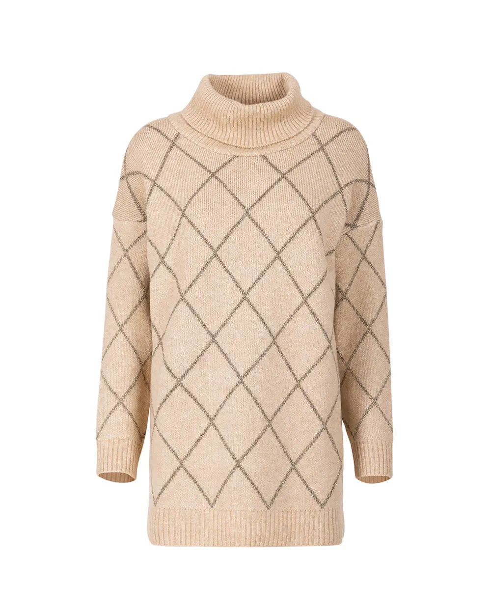 Geometric Patterned Knitwear Sweater