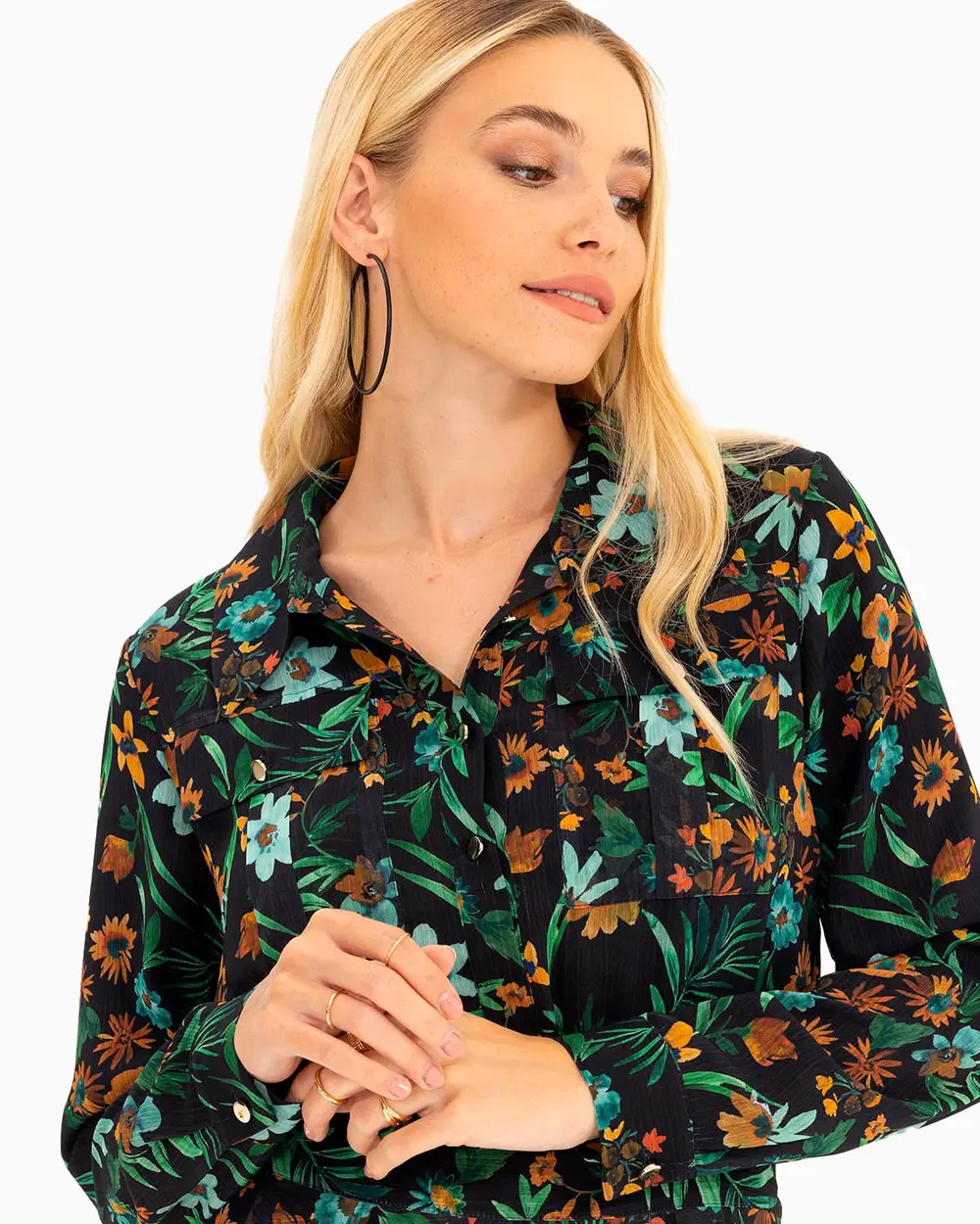 Çiçek Desenli Şifon Elbise