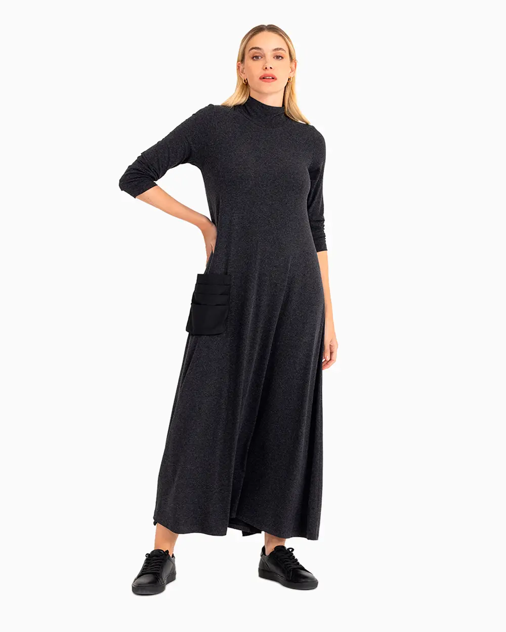 Pocket Detailed Maxi Length Dress