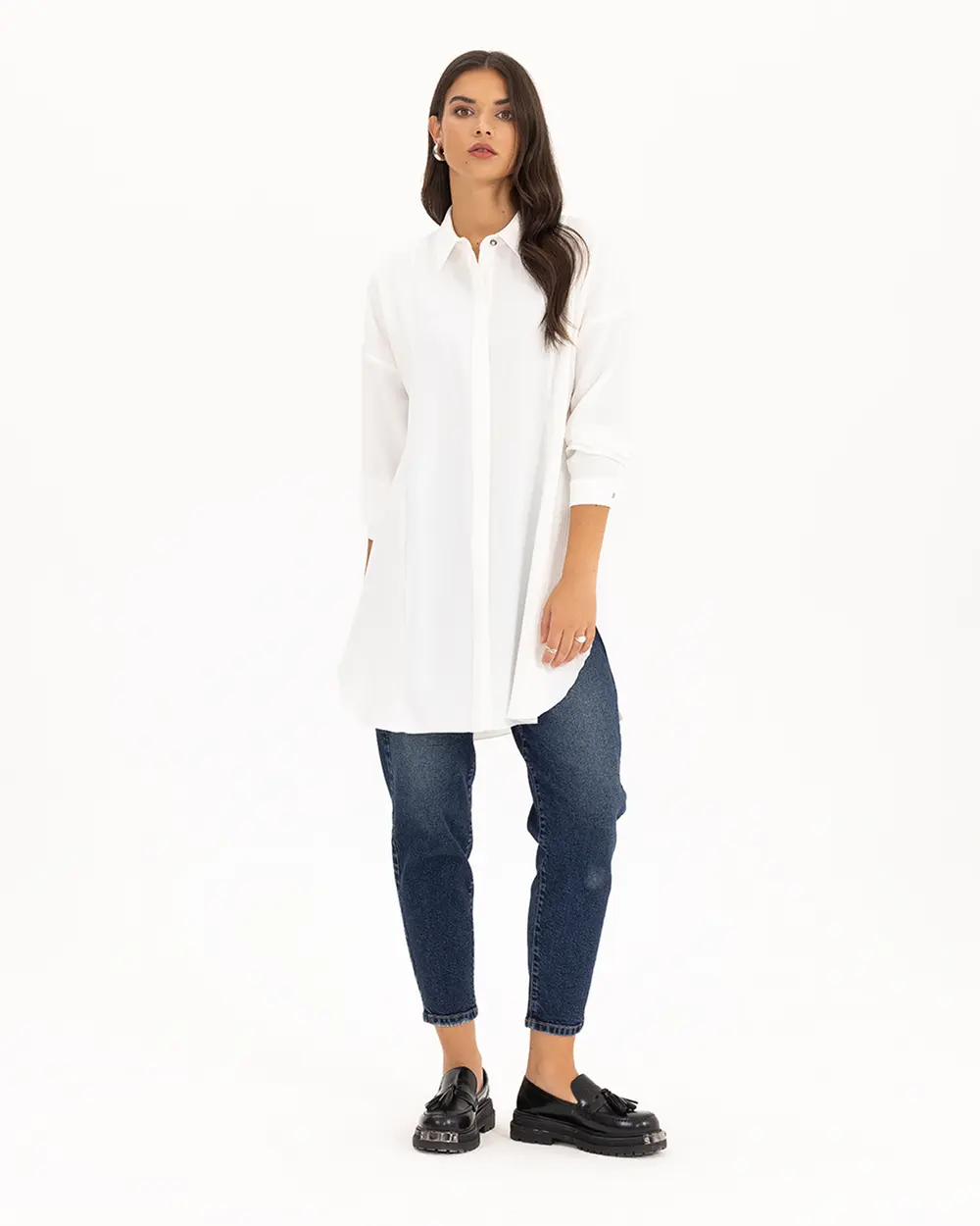 Double Fabric Shirt Tunic