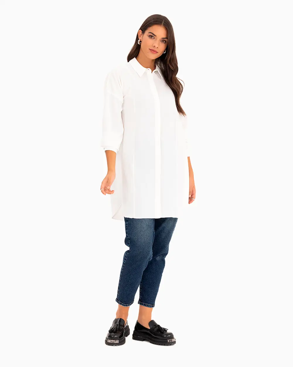 Double Fabric Shirt Tunic