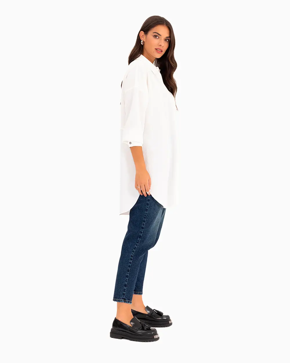 Double Fabric Shirt Tunic