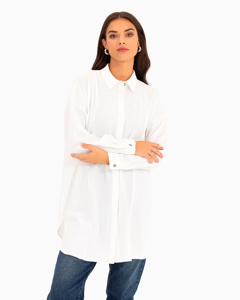 Double Fabric Shirt Tunic