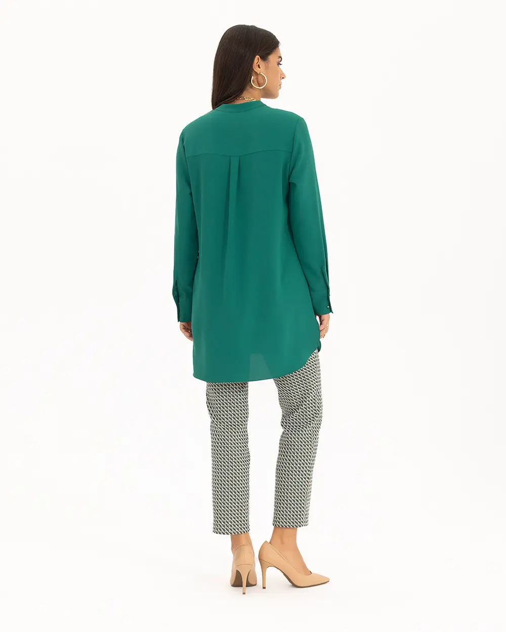  Half Pop Round Neck Tunic