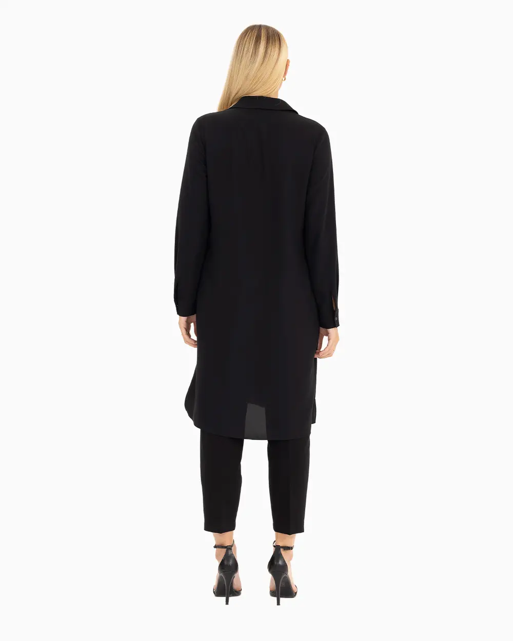 İki Kumaşlı Leopar Desenli Tunik