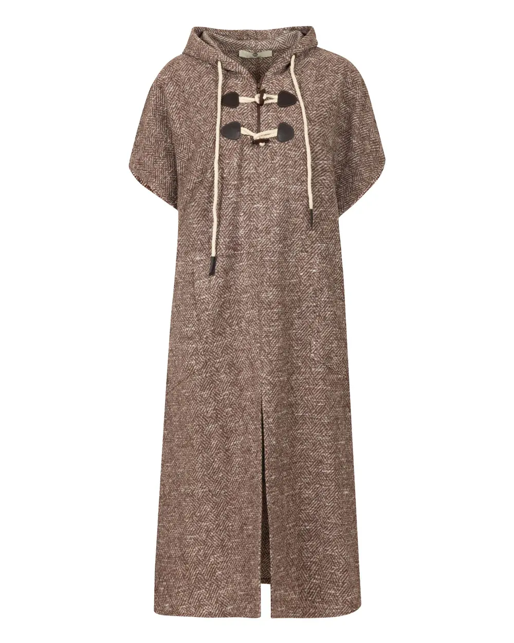 Midi Boy Kapüşonlu Panço