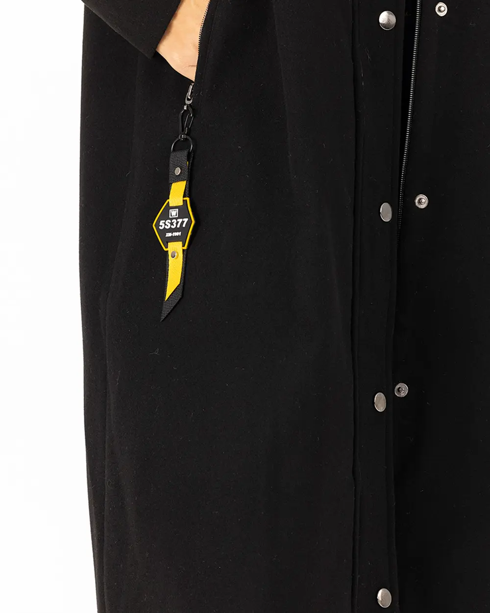 Kürk Detaylı Kapüşon Yaka Kaban