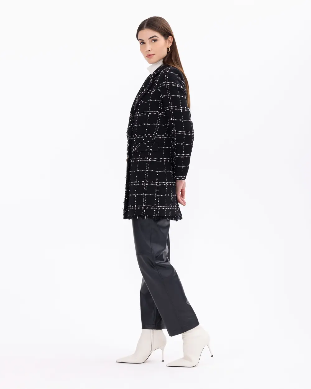 Tweed Fabric Blazer Jacket