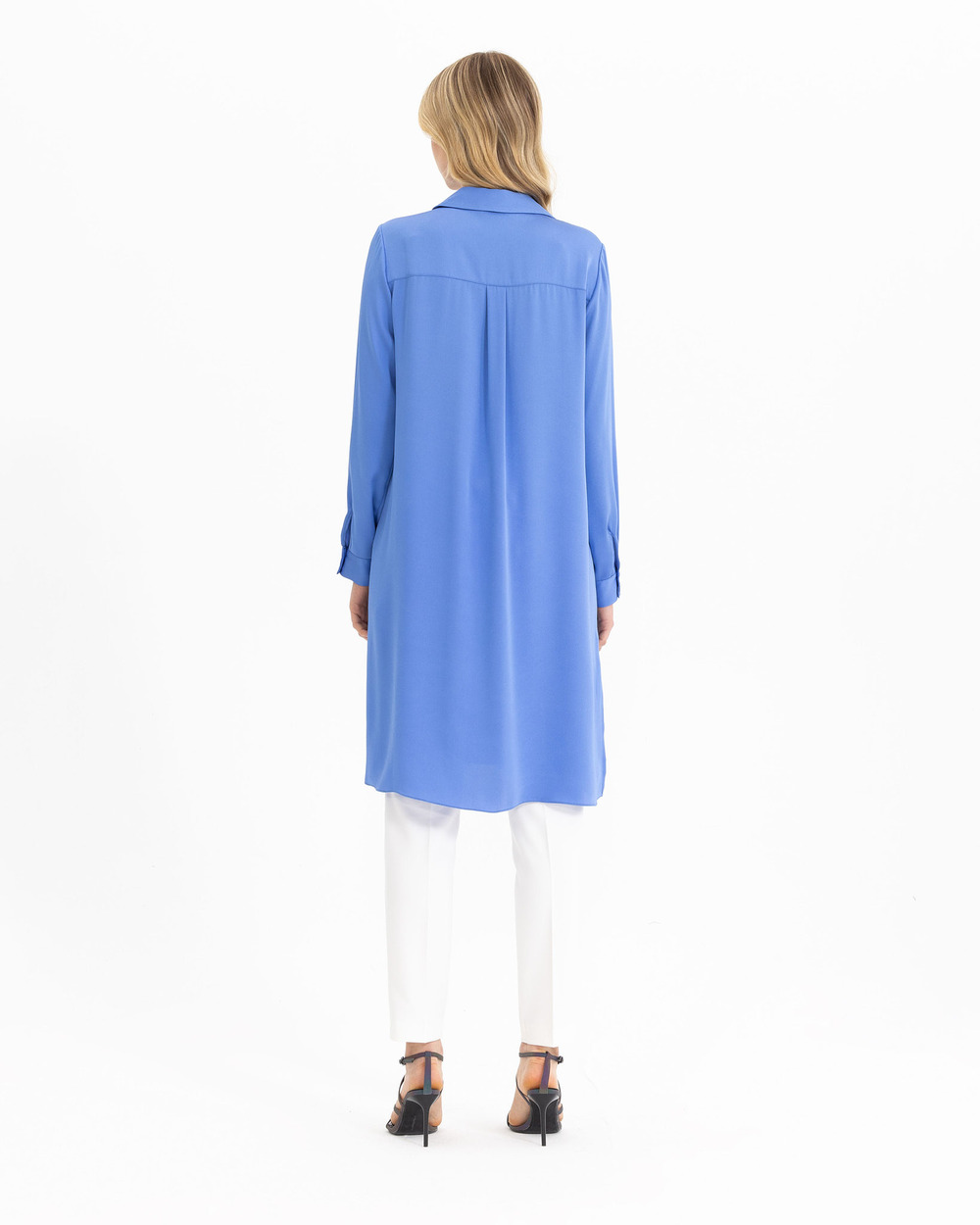 SCL SATIN FACE KNEE LONG TUNIC