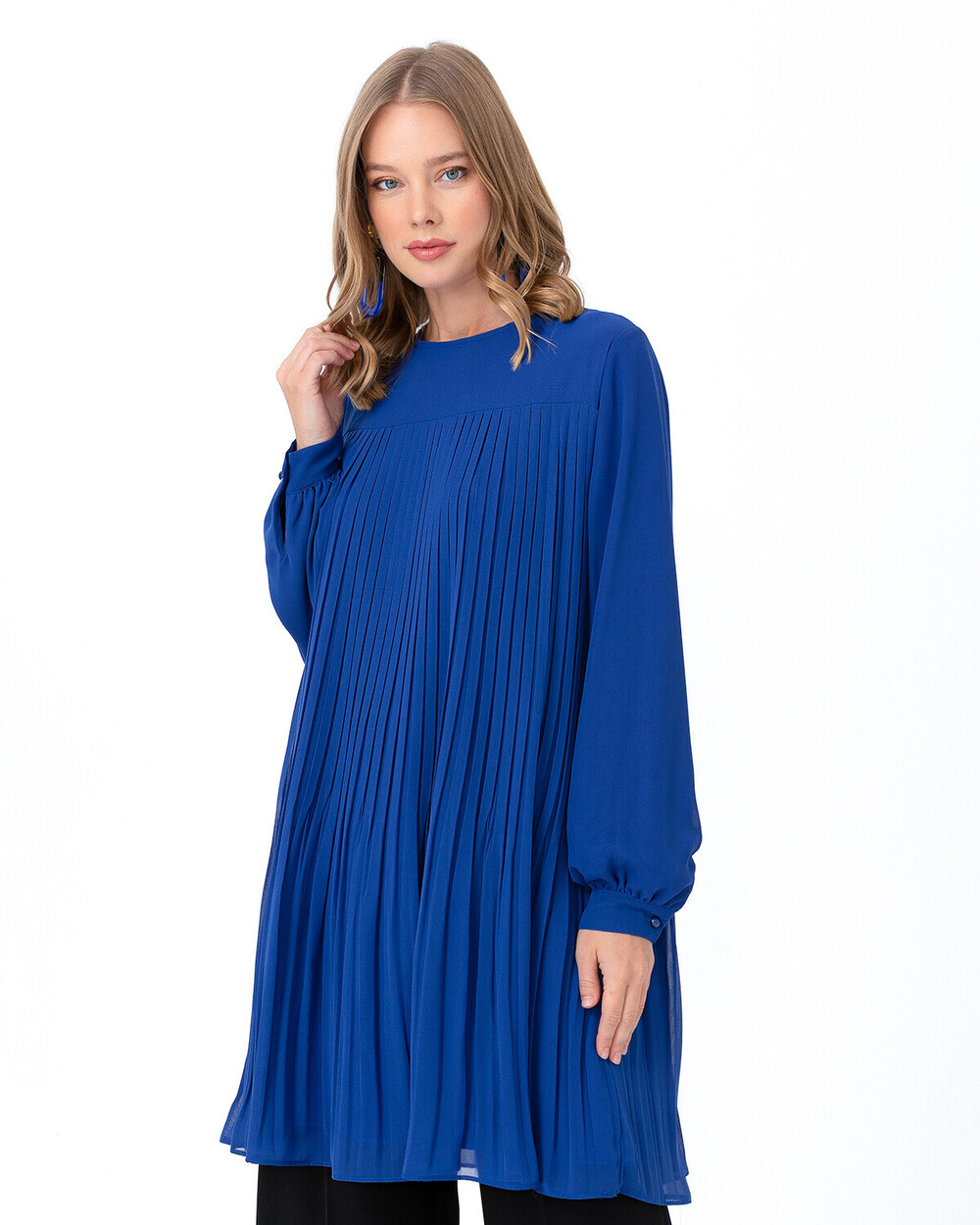 Pleated Long Sleeve Tunic