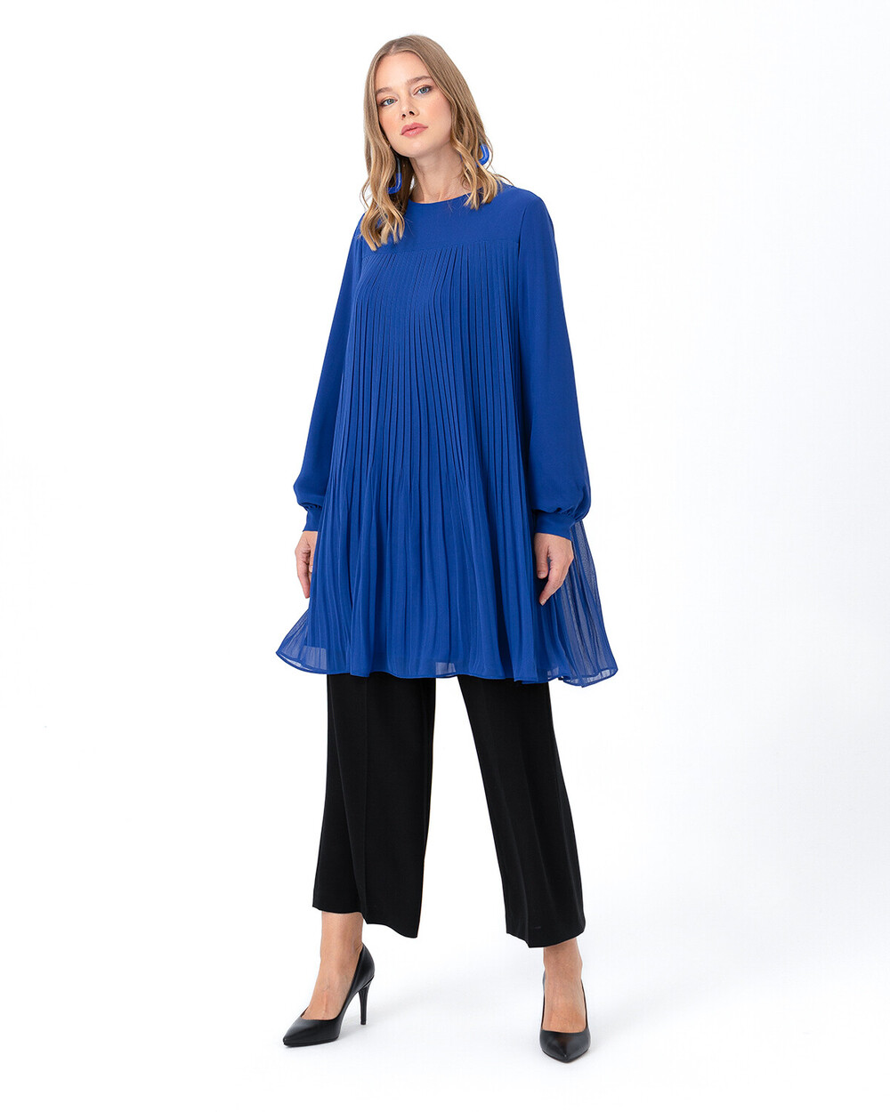 Pleated Long Sleeve Tunic