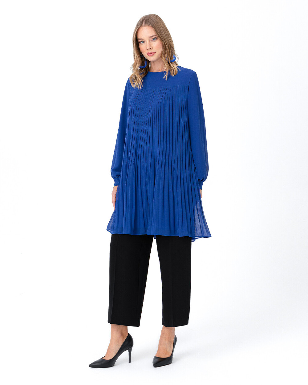 Pleated Long Sleeve Tunic