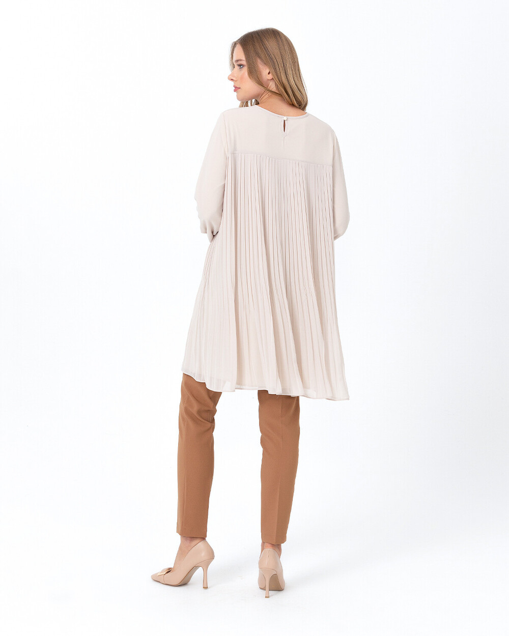 Pleated Long Sleeve Tunic