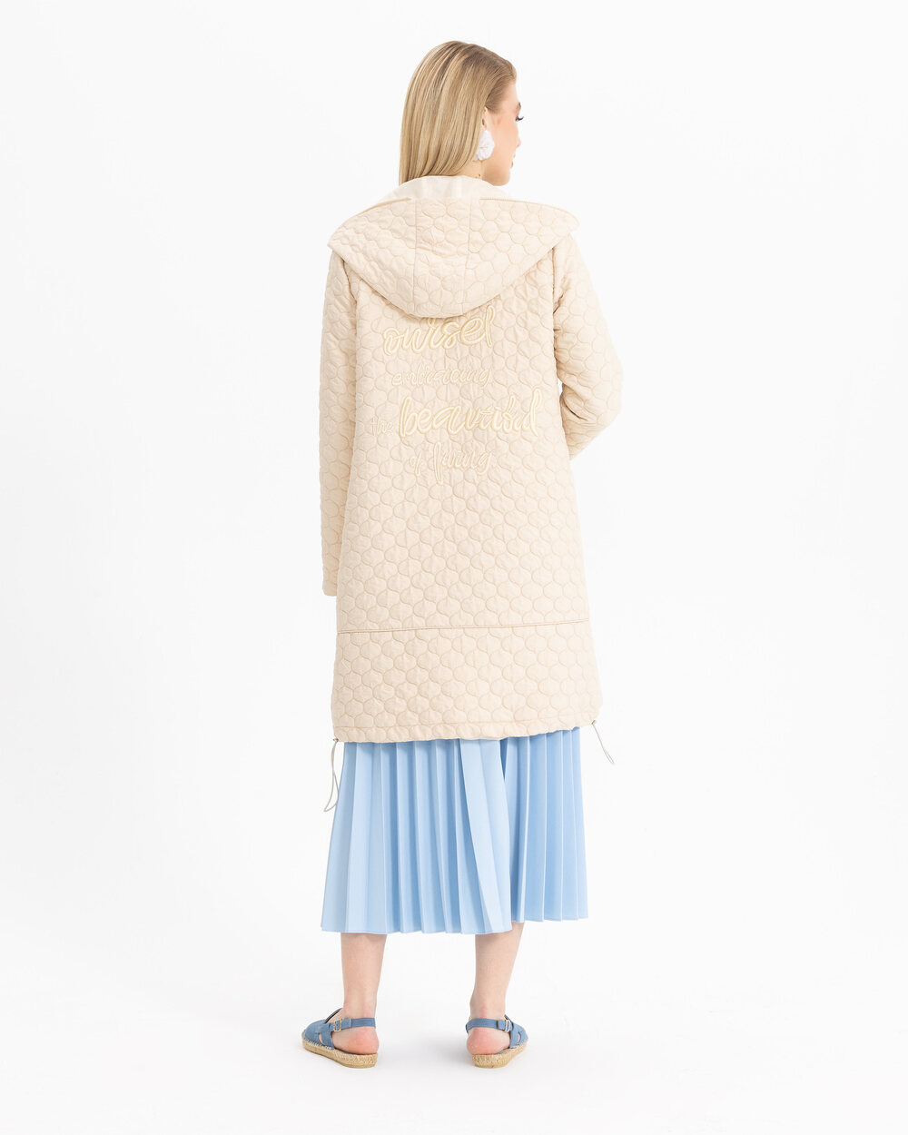 SCL HOODED QUILTED TRENCH COAT