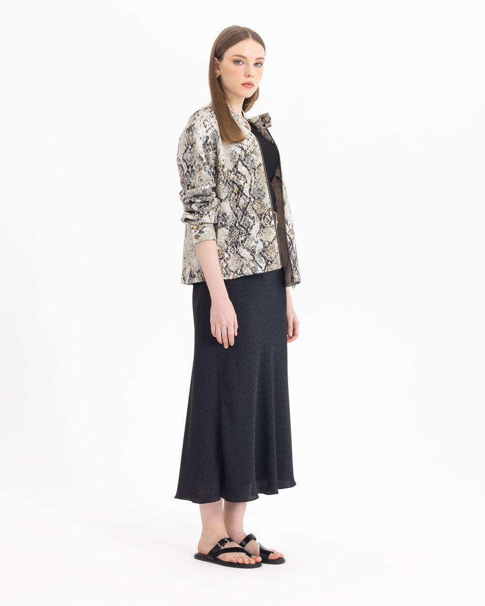 Pleated snakeskin skirt outlet h&m