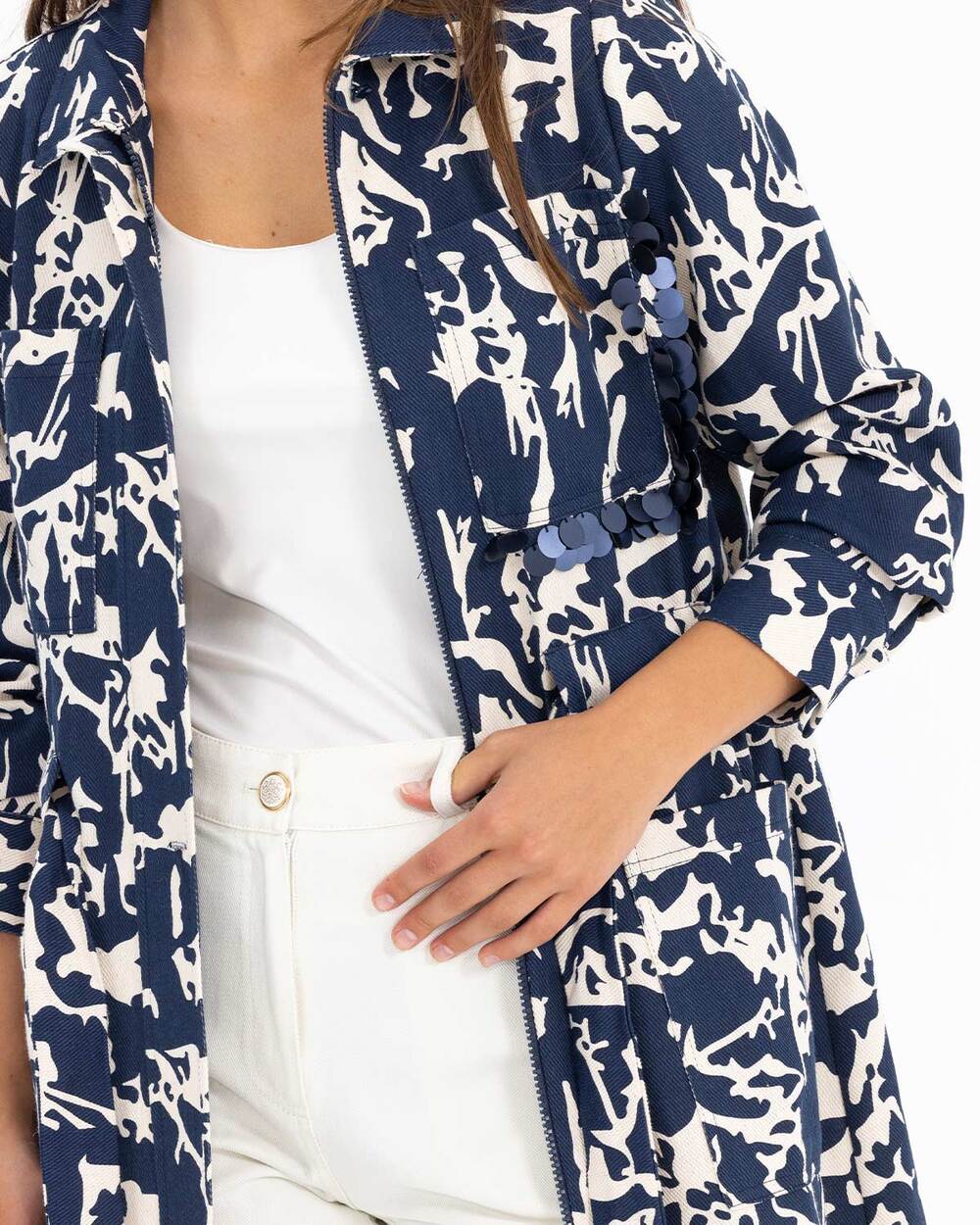 SCL ZEBRA PRINT CANVAS JACKET