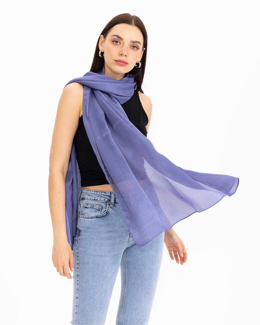 Shiny Plain Shawl