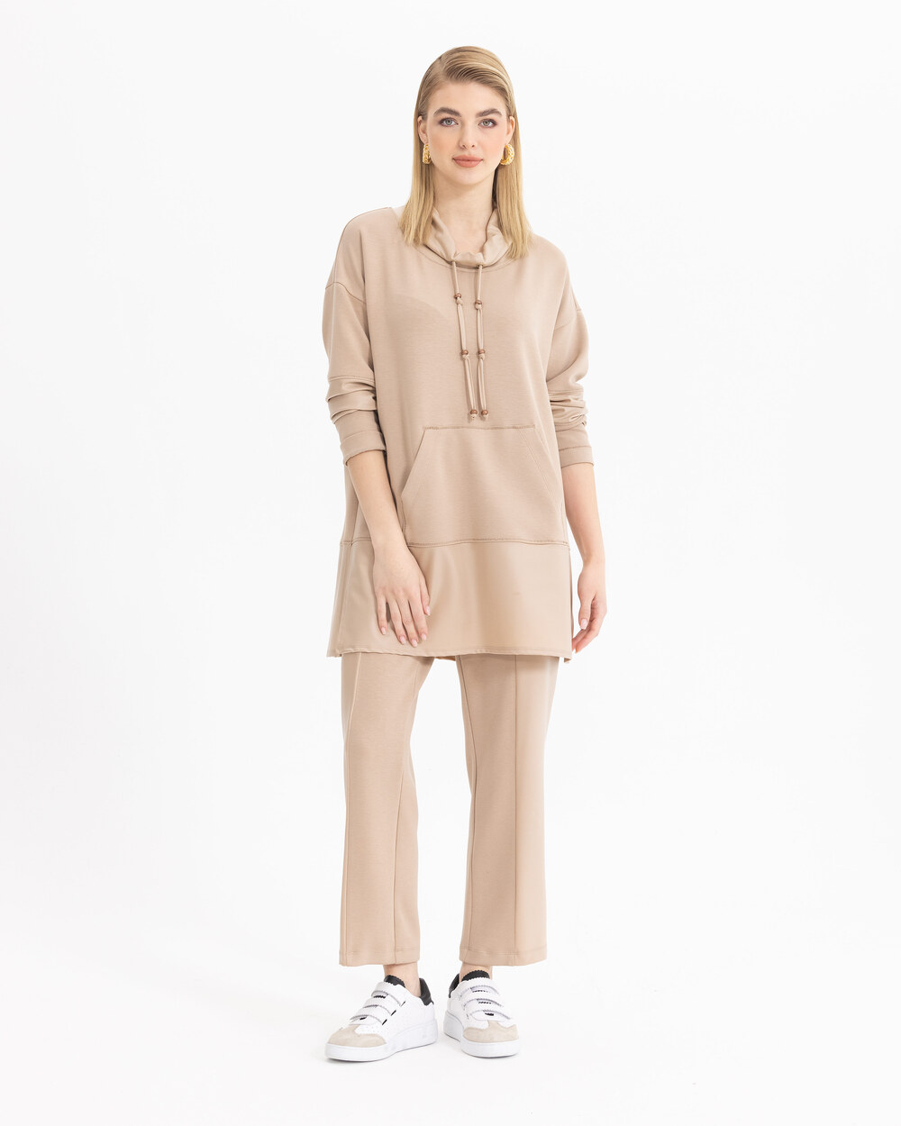 Kangaroo Pocket Sweatshirt Tunic