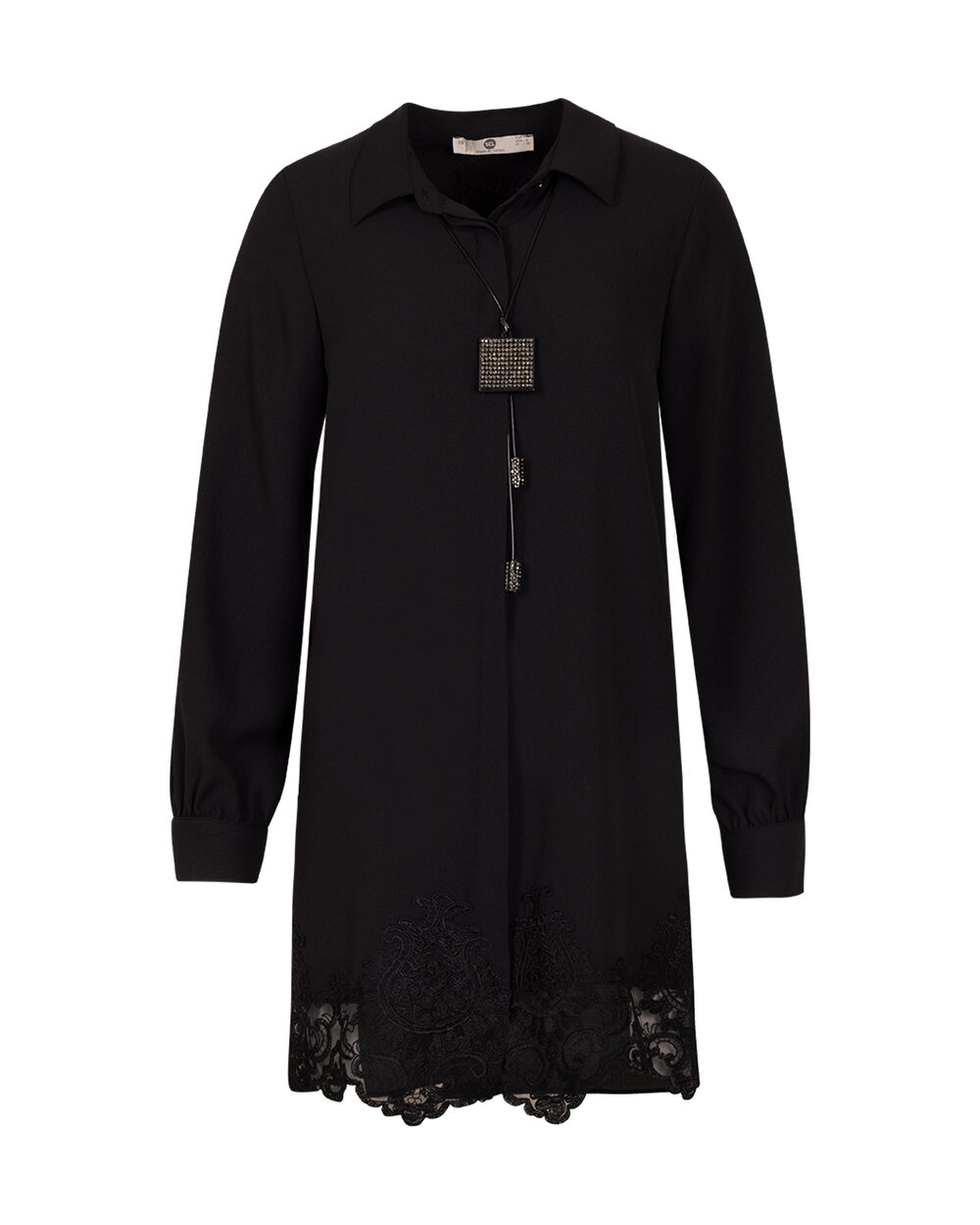 Dantel Detaylı Gömlek Tunik