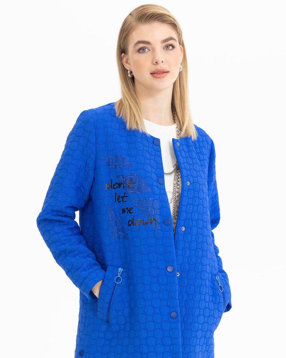 Lettering Detailed Quilted Cap