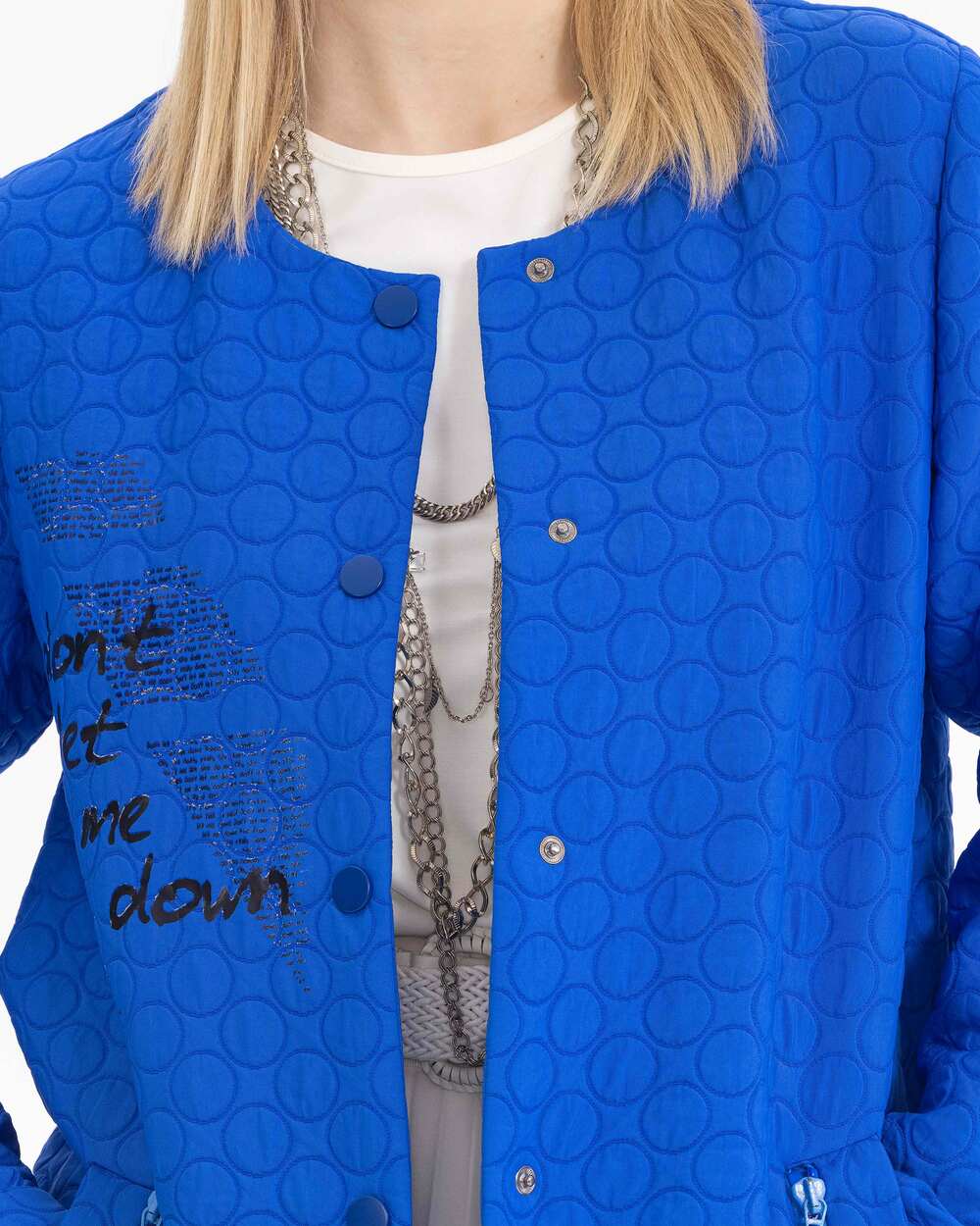 Lettering Detailed Quilted Cap