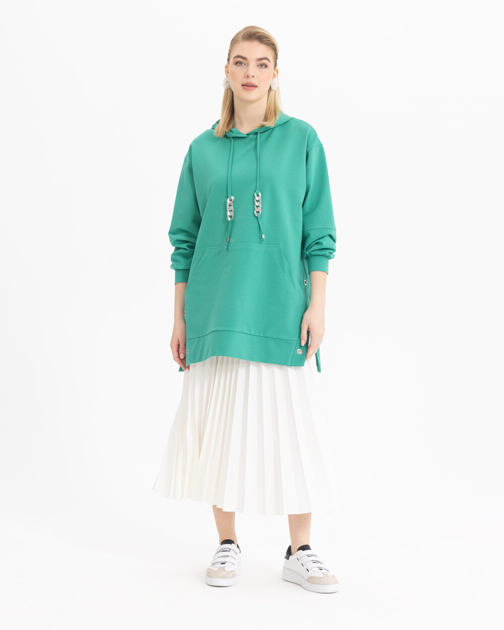 Kanguru Cepli Kapüşonlu Sweatshirt