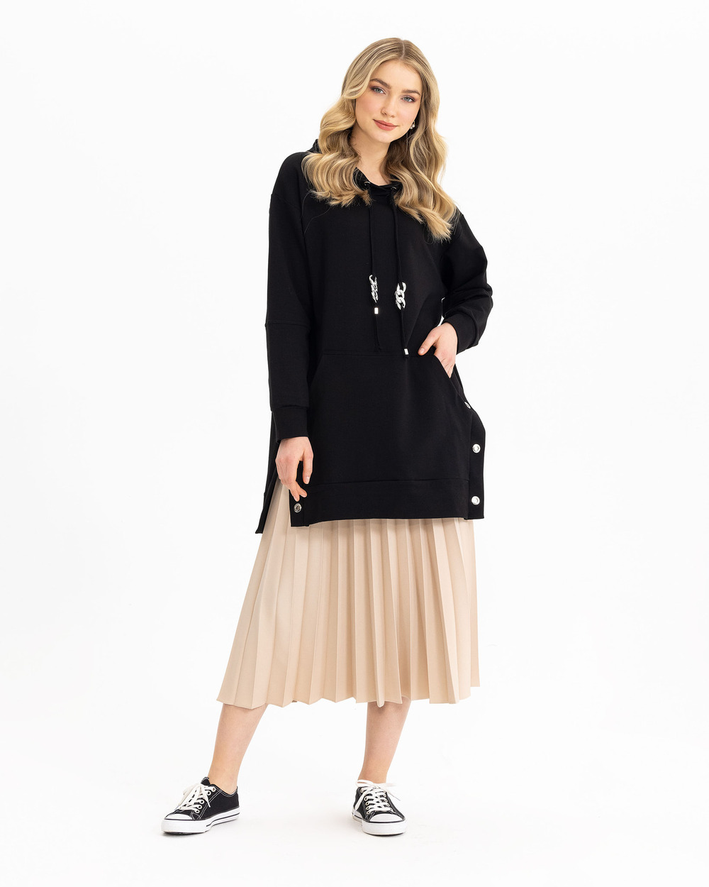 Kanguru Cepli Kapüşonlu Sweatshirt