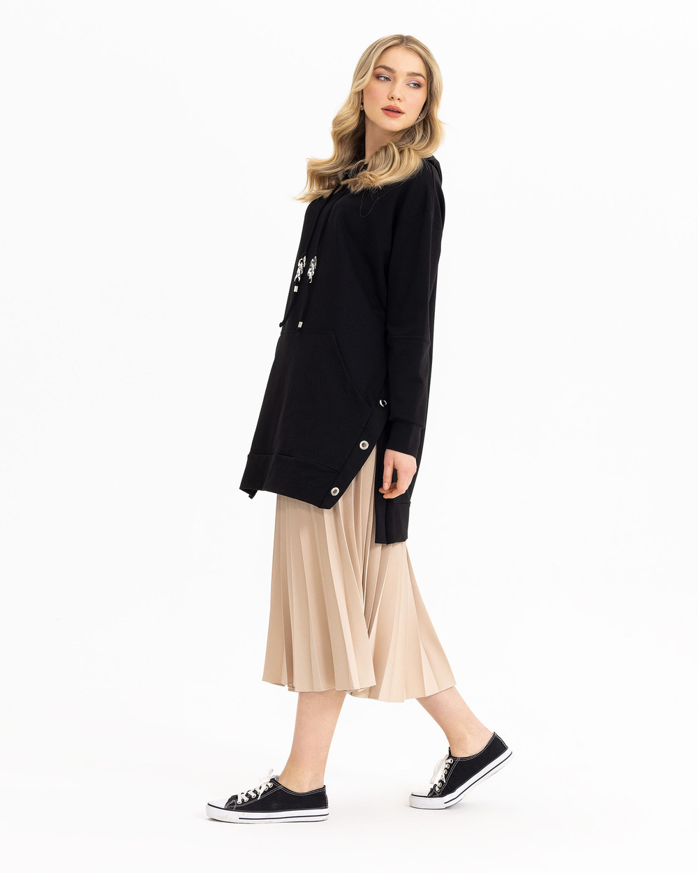 Kanguru Cepli Kapüşonlu Sweatshirt