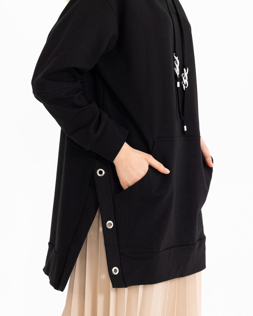 Kanguru Cepli Kapüşonlu Sweatshirt