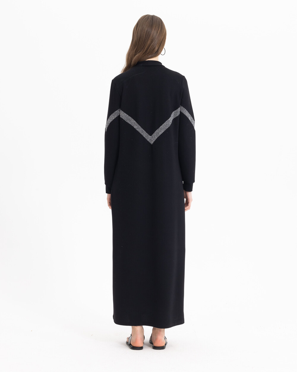 Uzun Kollu Sweatshirt Elbise