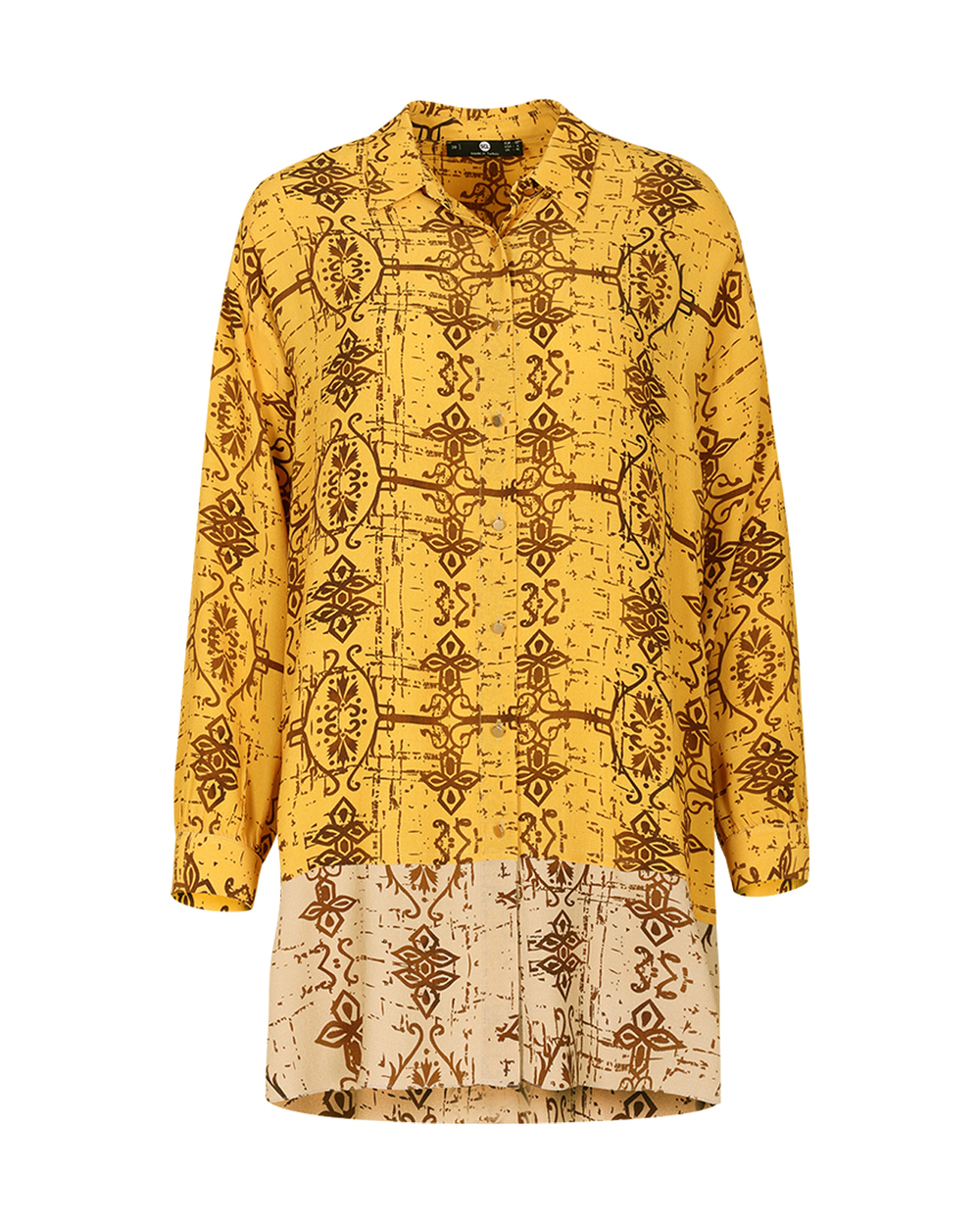 Etnik Desenli Uzun Kollu Gömlek Tunik