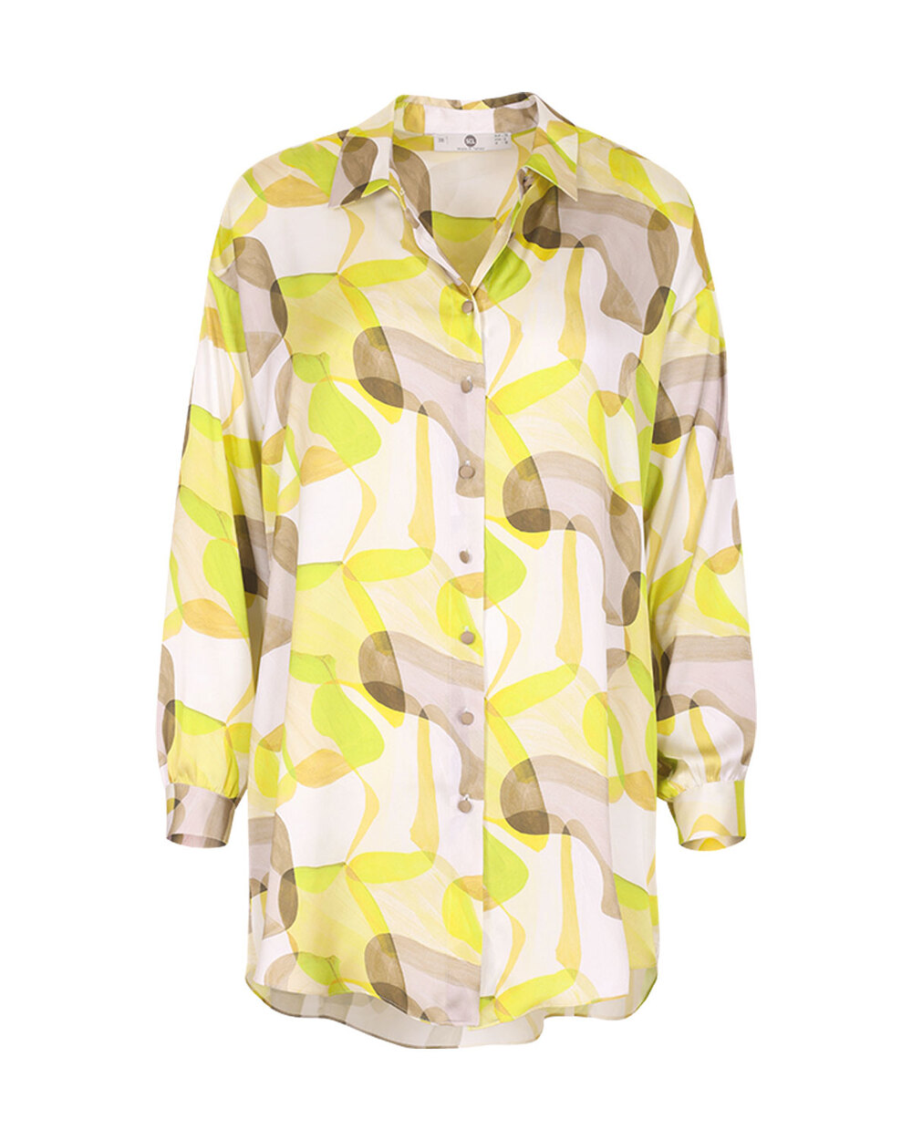 Desenli Saten Görünümlü Tunik