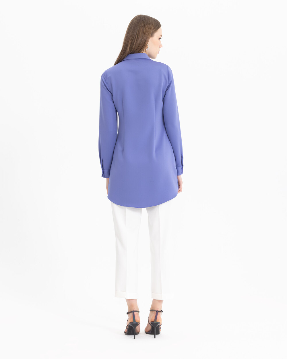 Pleated Satin Look Tunic