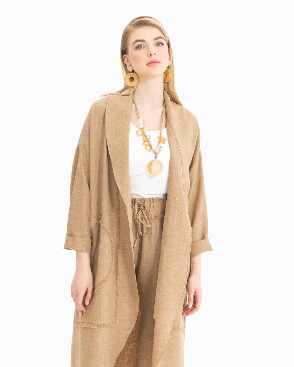 Shawl Collar Asymmetrical Cut Jacket