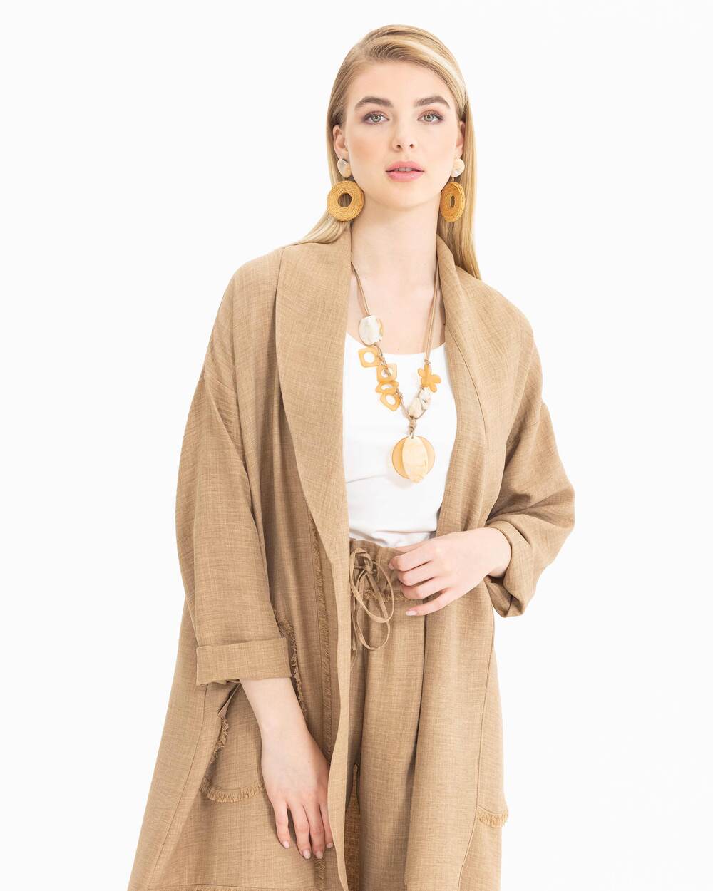 Shawl Collar Asymmetrical Cut Jacket