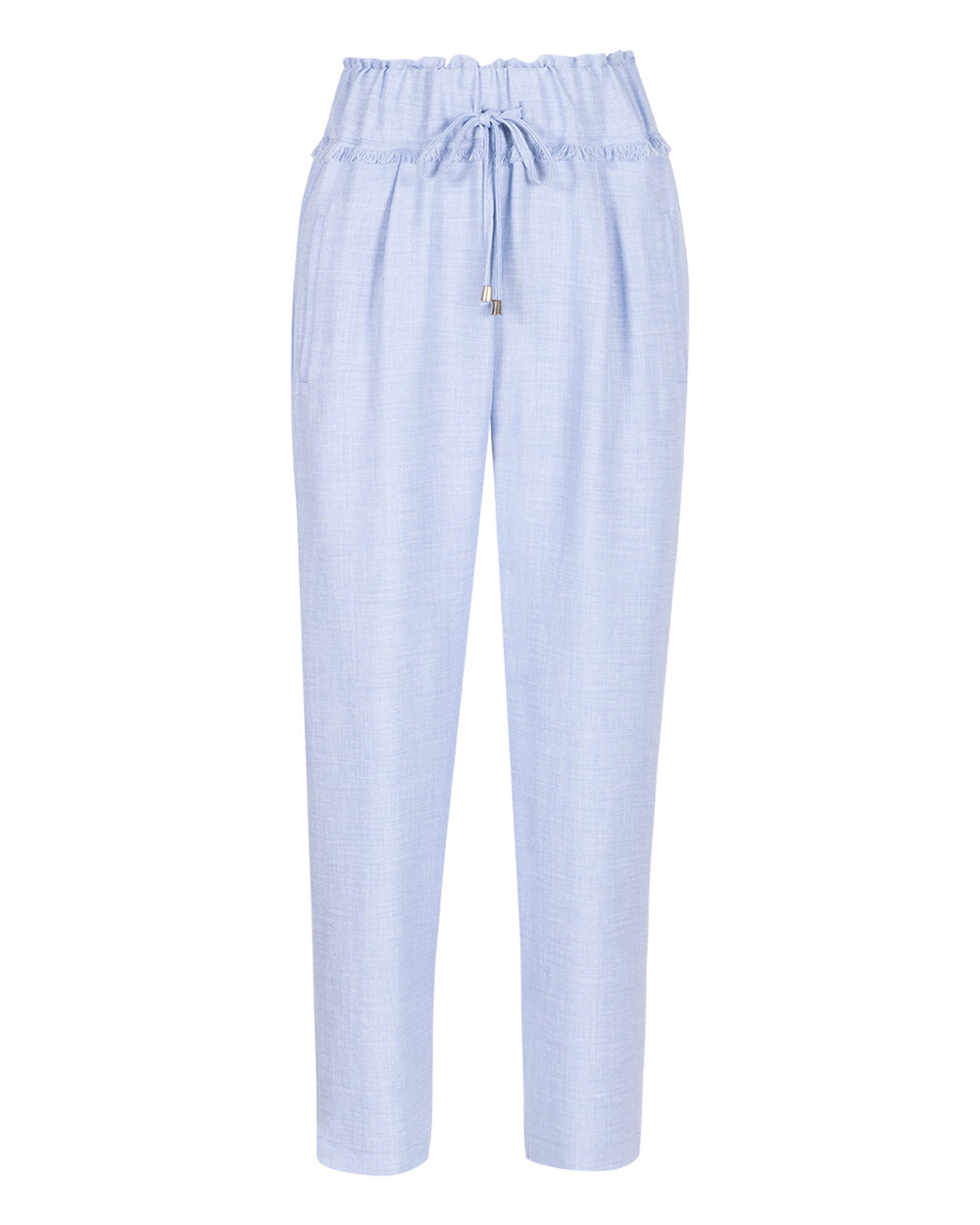 Carrot Cut Elastic Waist Trousers