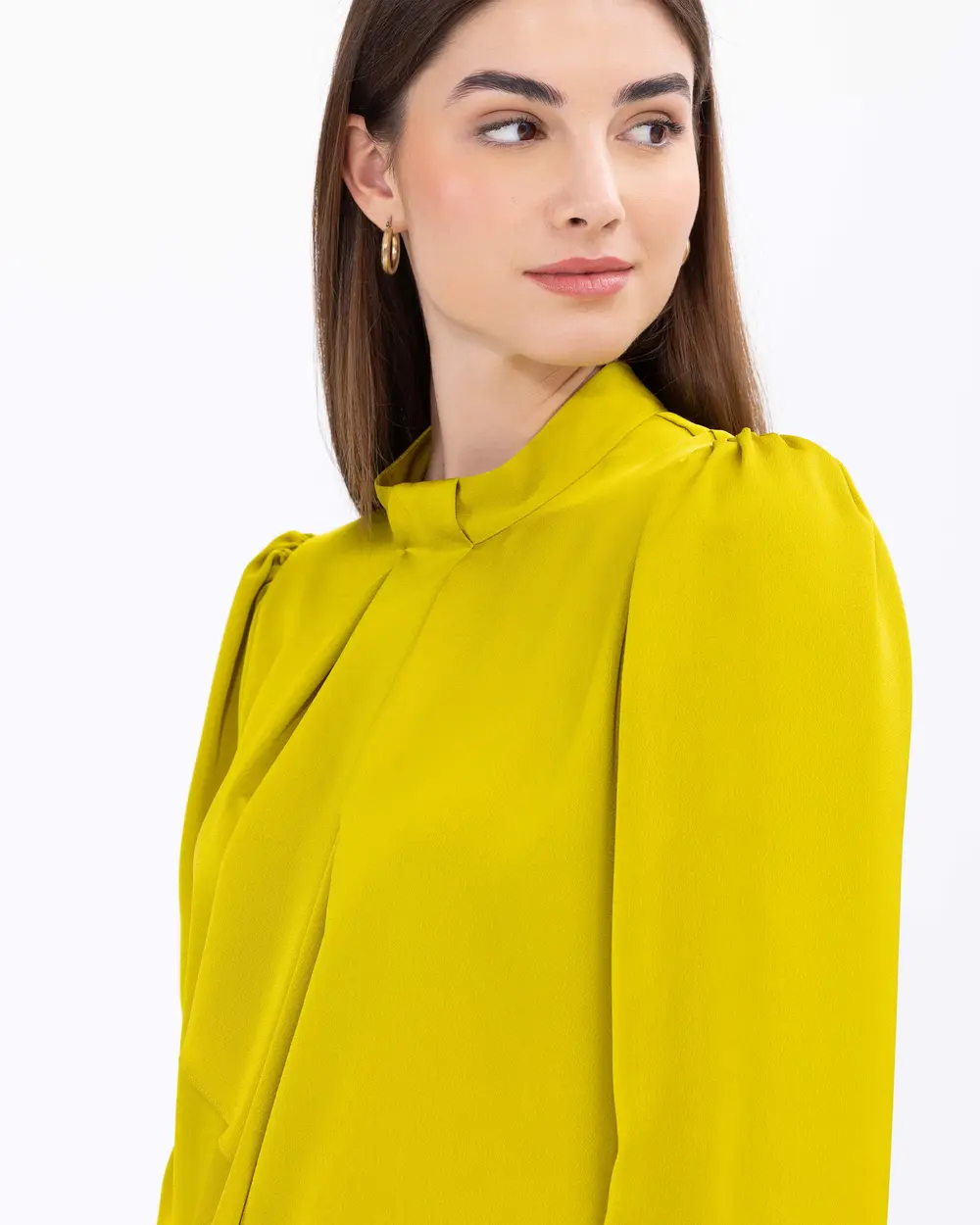 Saten Dokuma Hakim Yaka Tunik