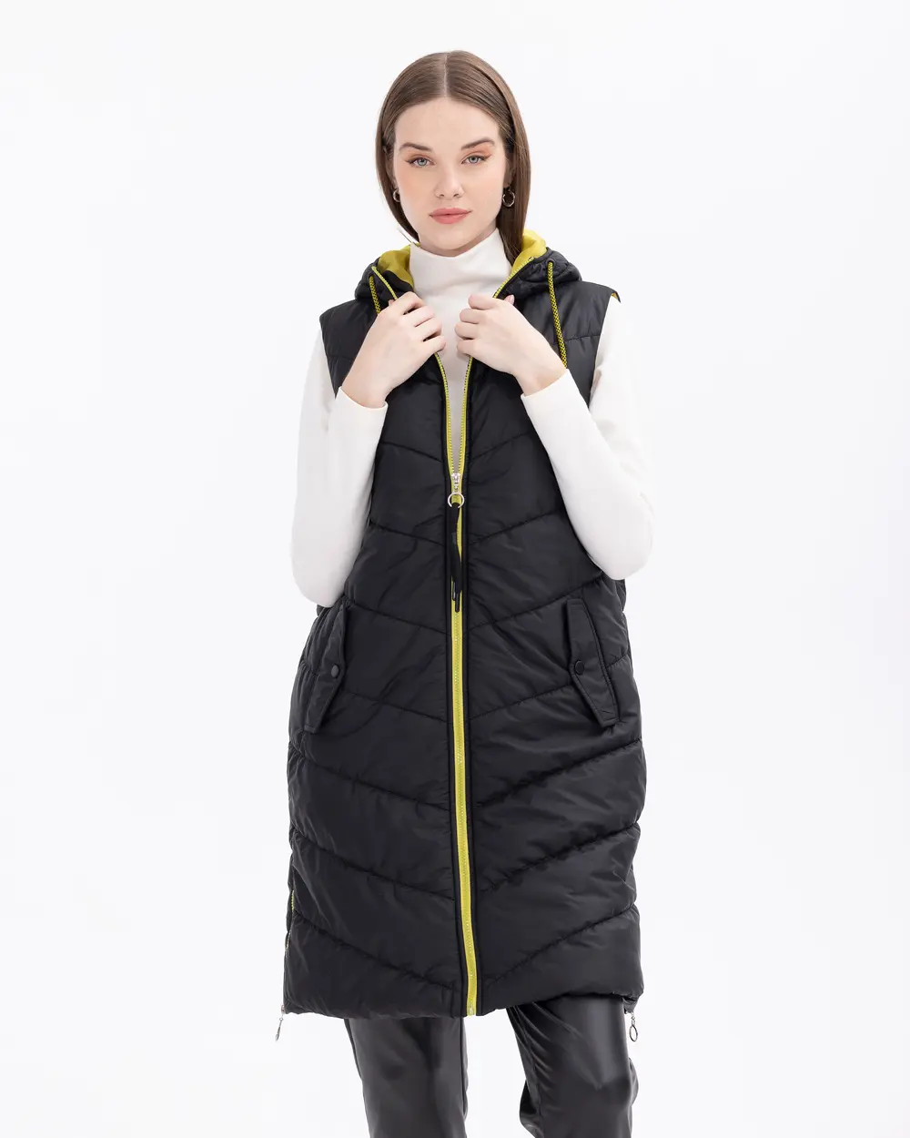 Hooded Zippered Inflatable Vest