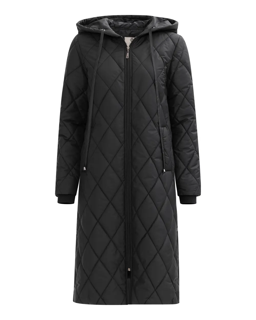 Yanları Düğmeli Kapüşonlu Şişme Kaban