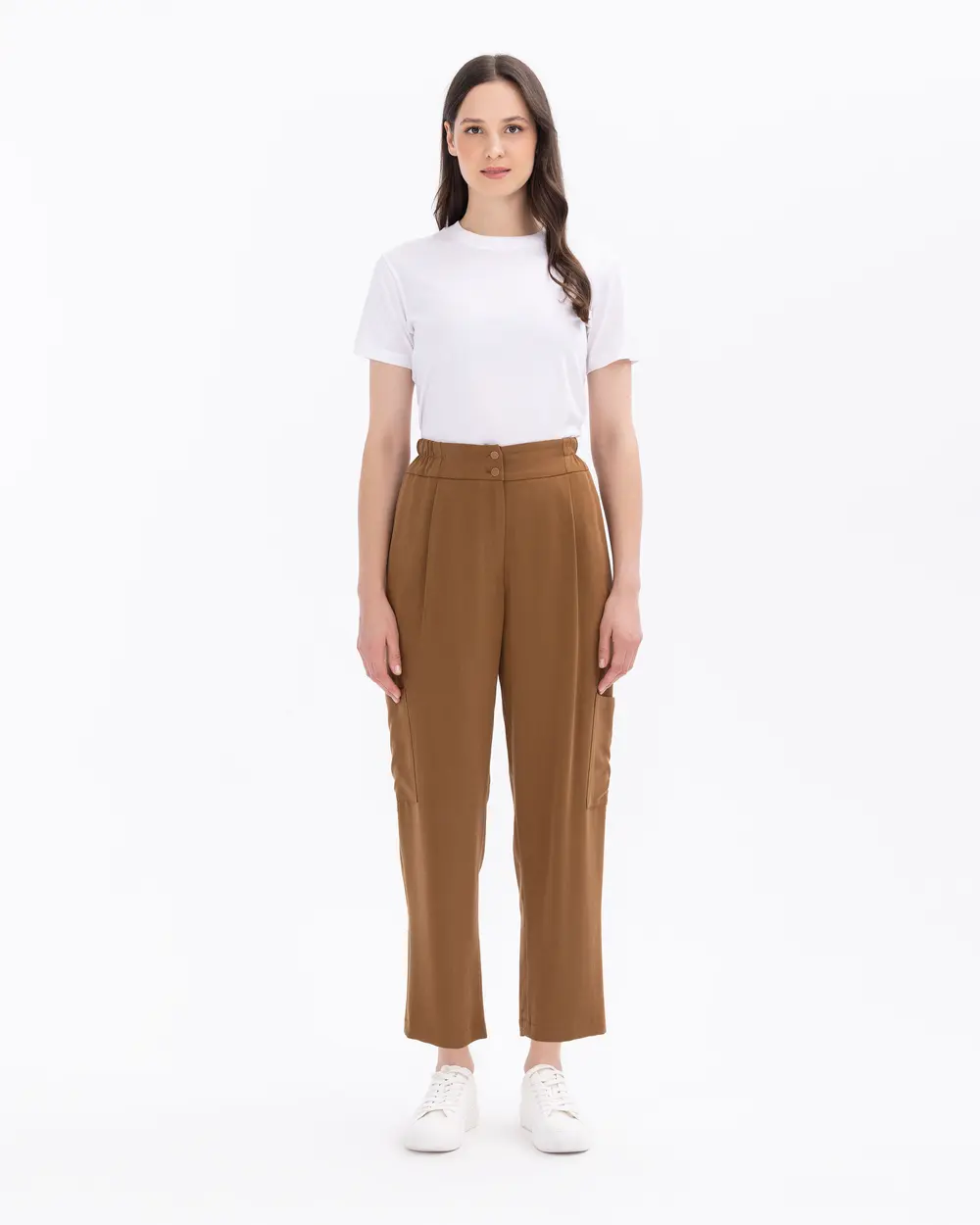 Cep Detaylı Elastik Bel Rahat Kesim Pantolon