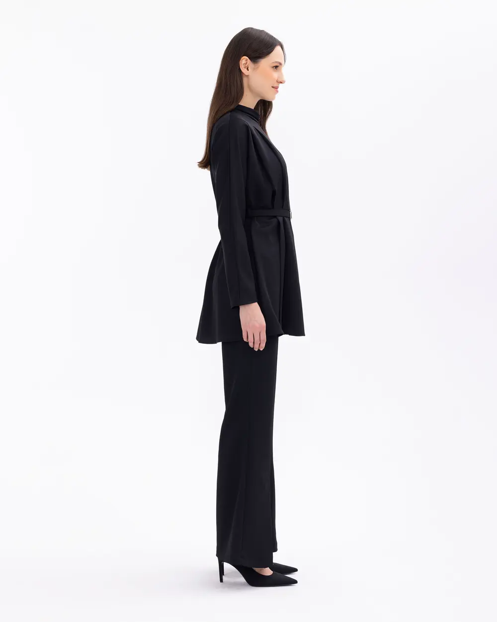 Slit Detailed Pocketed Full-Length Trousers