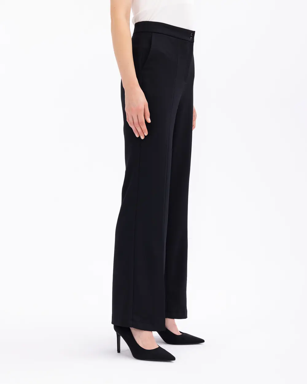 Slit Detailed Pocketed Full-Length Trousers